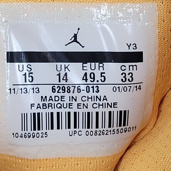 Jordan Melo M10 Mid 2014 Men\'s Atomic Mango Black Shoes 629876-013 US Size 15 main image 7
